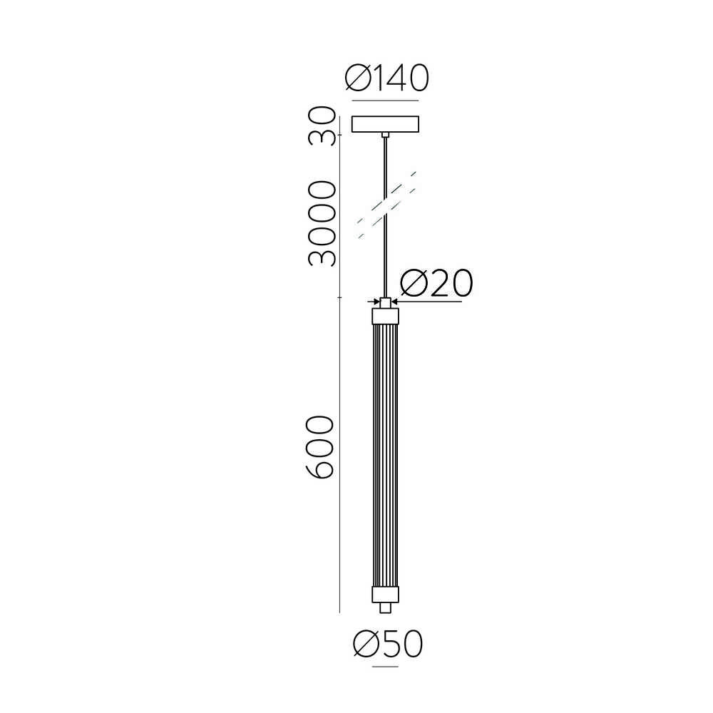 11W LED pakabinamas šviestuvas LINEO, juodas, 2700/3000K, C4008070N
