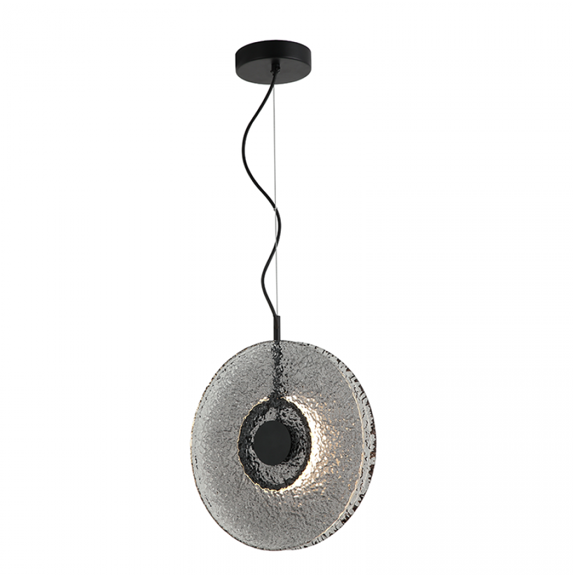11W LED pakabinamas šviestuvas, matinės juodos/dūmų sp., 3000K, 23074