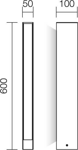 11W LED pastatomas lauko šviestuvas TWIN, rūdžių sp., 3000K, IP65, 9472