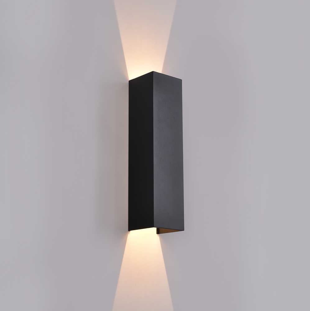 11W LED sieninis fasado šviestuvas KENDO, juodas, 2700/3000K, IP65, A2032270N