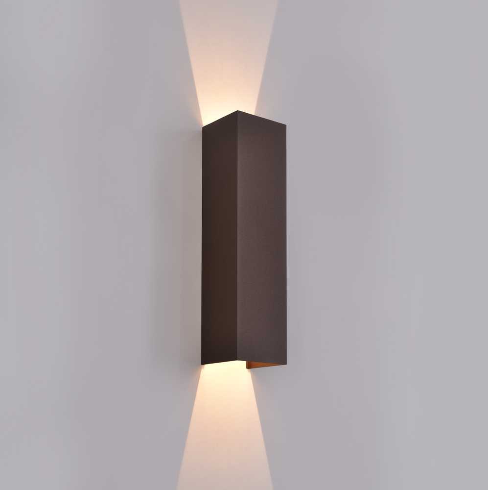11W LED sieninis fasado šviestuvas KENDO, rūdžių sp., 2700/3000K, IP65, A2032270M