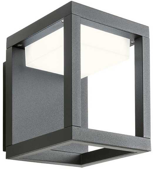 11W LED sieninis lauko šviestuvas XIERA, juodas, 2900/3100K, IP54, 9564