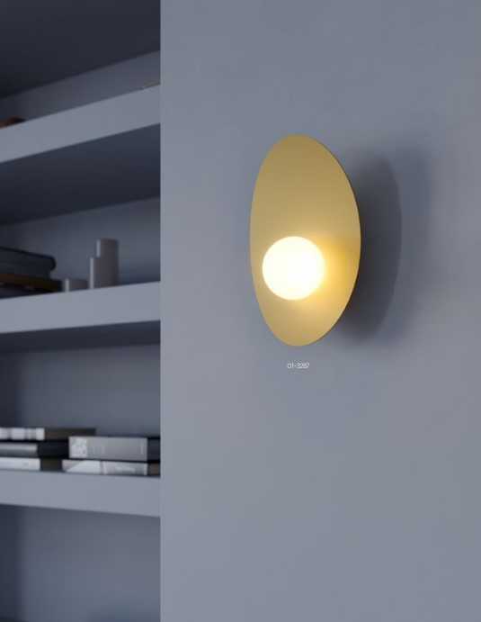 11W LED sieninis šviestuvas CODY, aukso sp., 3000K, 01-3287