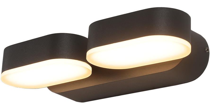 11W LED sieninis šviestuvas KANSAS, juodas, 3000K, dimeriuojamas, IP54, A2025200NDT