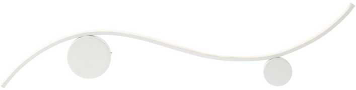 11W LED sieninis šviestuvas WAVE, baltas, 3000K