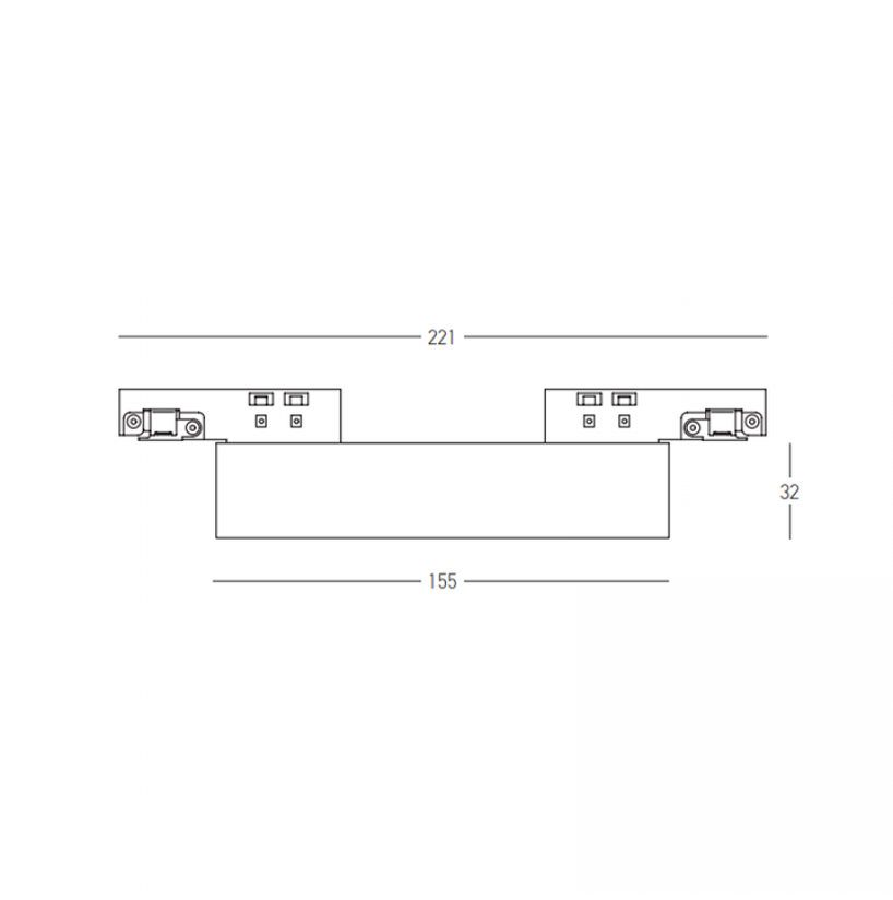 11W LED šviestuvas į magnetinę sistemą ZAMBELIS MAGNETIC 3MM, juodas, 3000K, dimeriuojamas, 25126