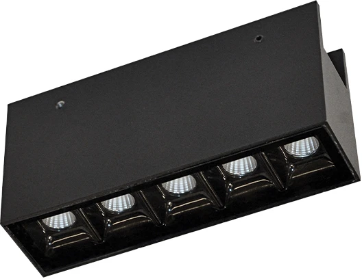 11W LED šviestuvas, montuojamas į NOVO bėgelį, juodas, 48V, 3000K, IP65, 4331700