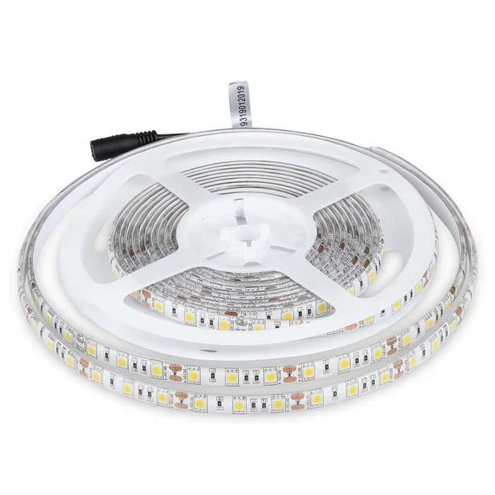 V-tac 11W/m LED juosta, 12V, 60LED/m, 3000K, IP65, 5m ritė