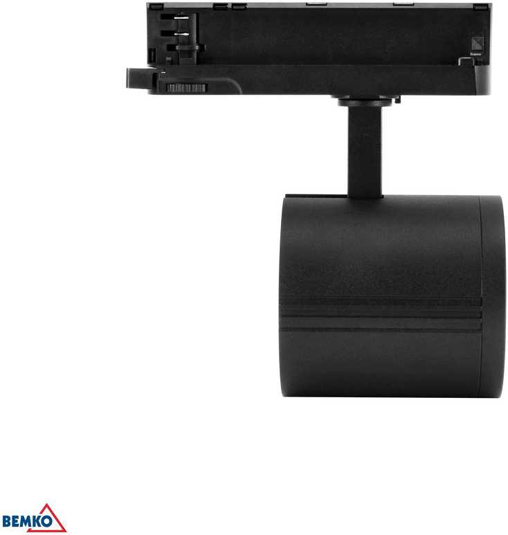 Bemko 12-40W LED akcentinis šviestuvas į 3 fazių bėgelį VASKO, juodas, 3000K