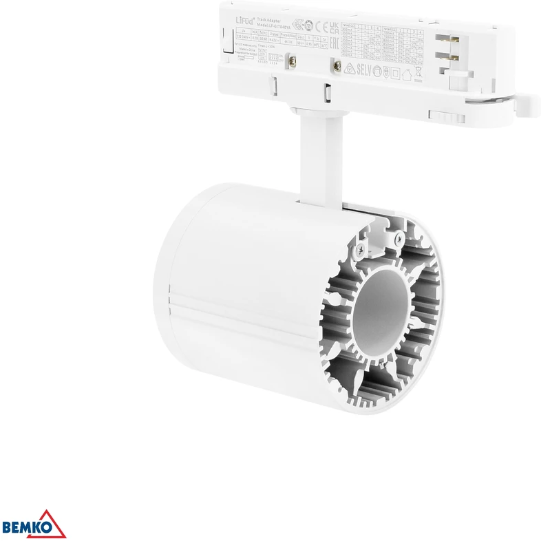 Bemko 12-40W LED akcentinis šviestuvas į 3 fazių bėgelį VASKO, baltas, 4000K