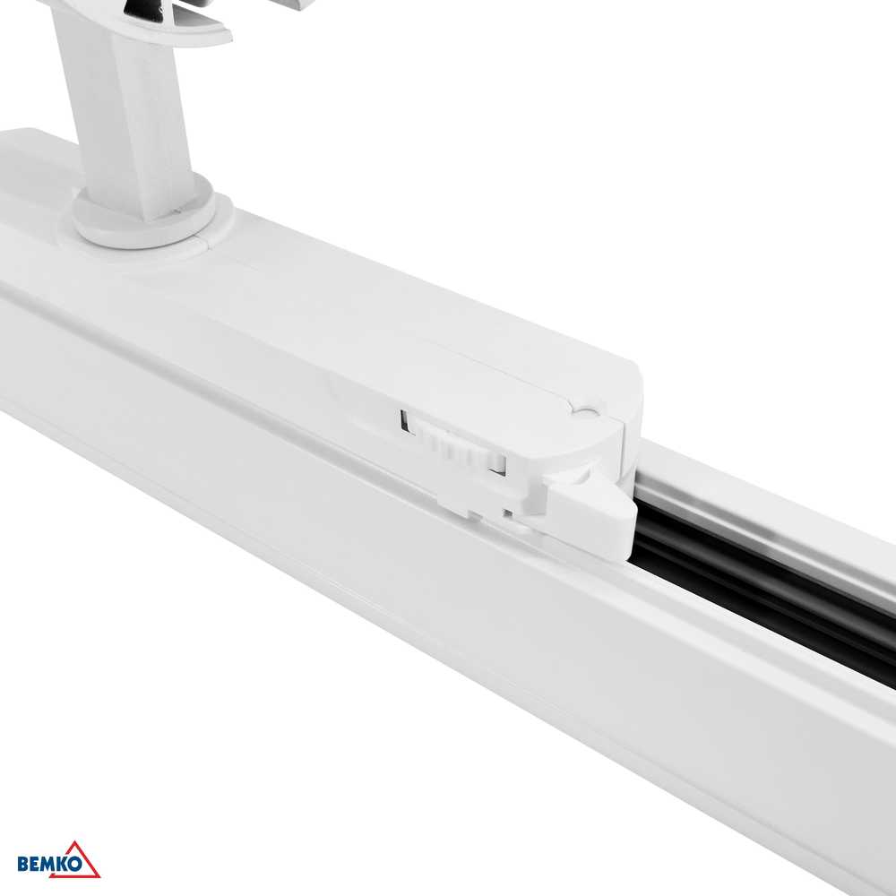 Bemko 12-40W LED akcentinis šviestuvas į 3 fazių bėgelį VASKO, baltas, 4000K