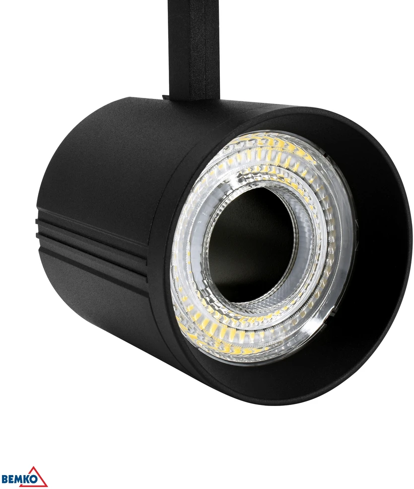Bemko 12-40W LED akcentinis šviestuvas į 3 fazių bėgelį VASKO, juodas, 3000K