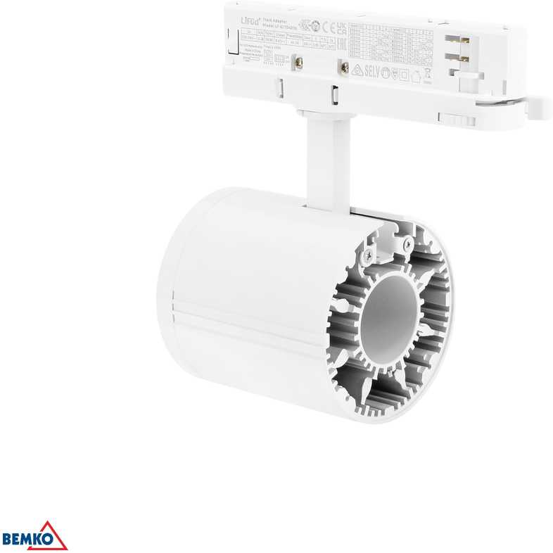 Bemko 12-40W LED akcentinis šviestuvas į 3 fazių bėgelį VASKO, baltas, 3000K