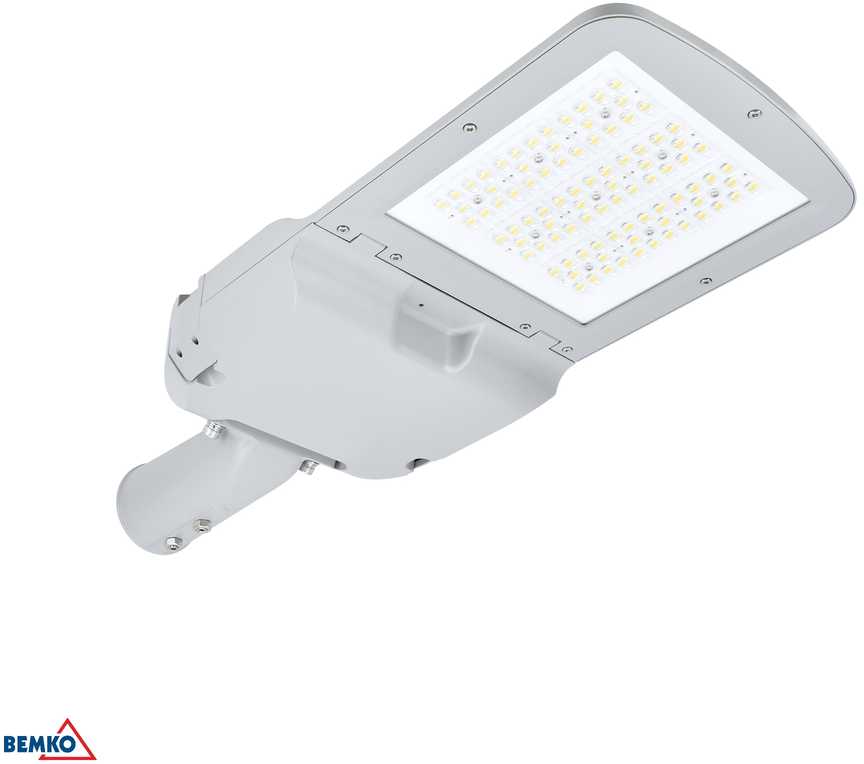 120W LED gatvės šviestuvas AVENUE, šviesiai pilkas, 4000K, IP66, ZHAGA, DALI