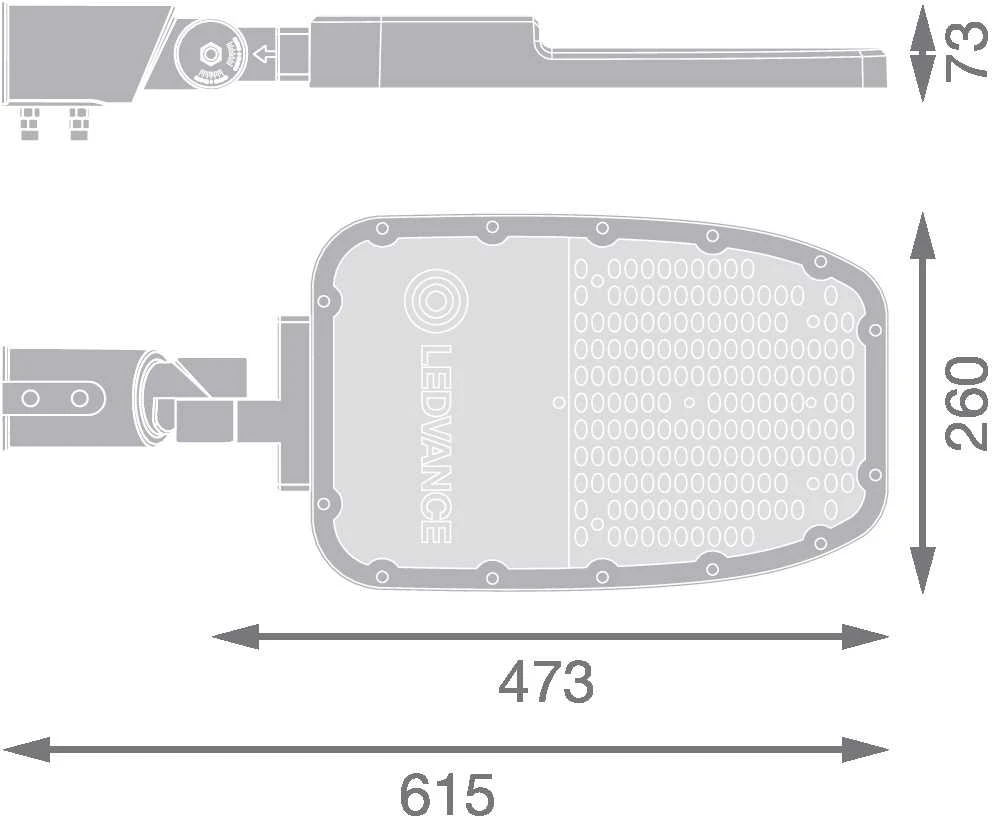 Ledvance 120W LED gatvės šviestuvas, pilkas, 4000K