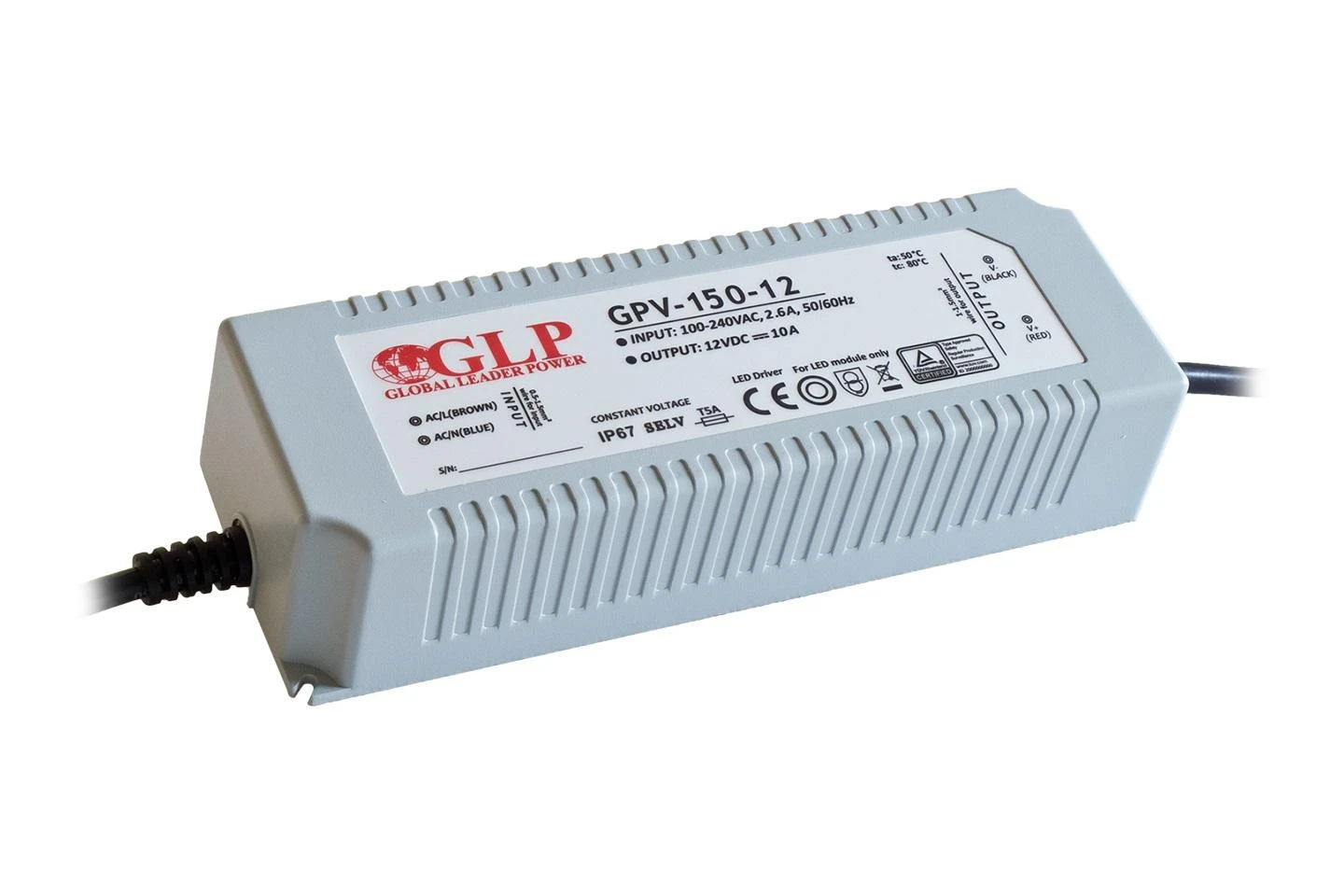 TST 120W LED Maitinimo šaltinis GPV 12V IP67