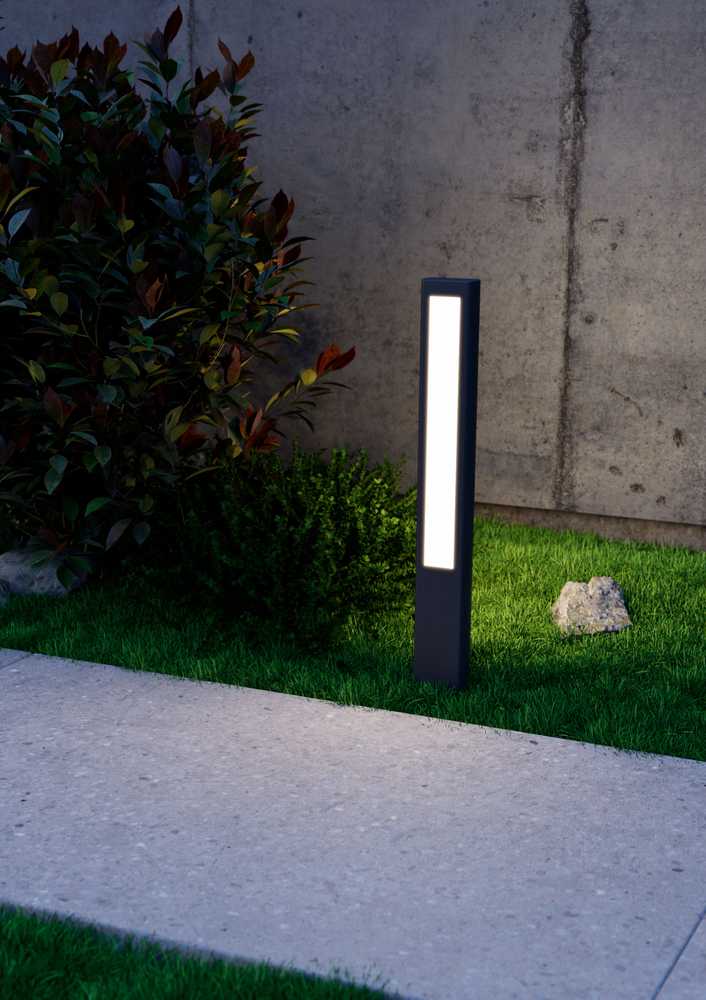 12,44W LED pastatomas lauko šviestuvas DOLMEN, tamsiai pilkas, 3000K, IP54, 90125