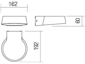 Sieninis šviestuvas 12,5W LED sieninis lauko šviestuvas PHASER, baltas, 3000K, IP54, 90045