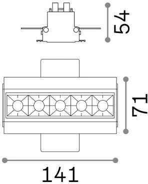Ideal Lux Užglaistomas šviestuvas Lika 12,5W 4000K Trimless