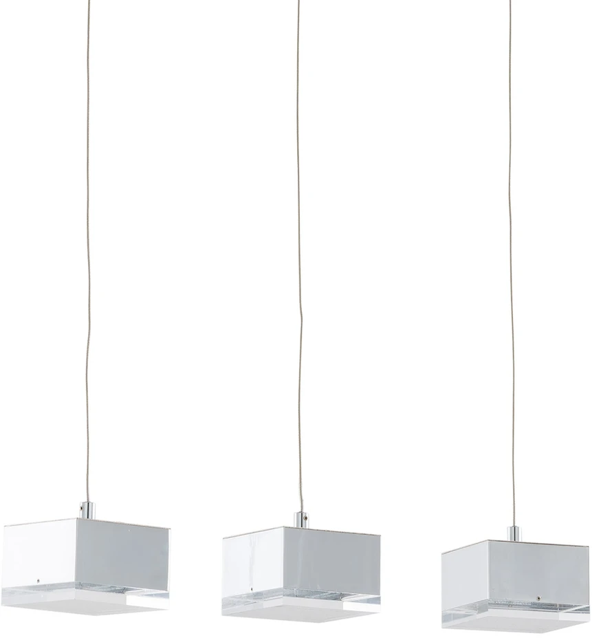 12,6W LED pakabinamas šviestuvas SETH, chromo sp./skaidrus, 3000K