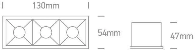 12W LED įleidžiamas šviestuvas, juodas, 3000K, 50306B/B/W