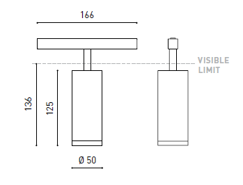 12W akcentinis šviestuvas FIT į magnetines sistemas, 3000K, IP20