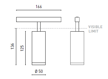 12W akcentinis šviestuvas FIT į magnetines sistemas, 3000K, IP20, juodas