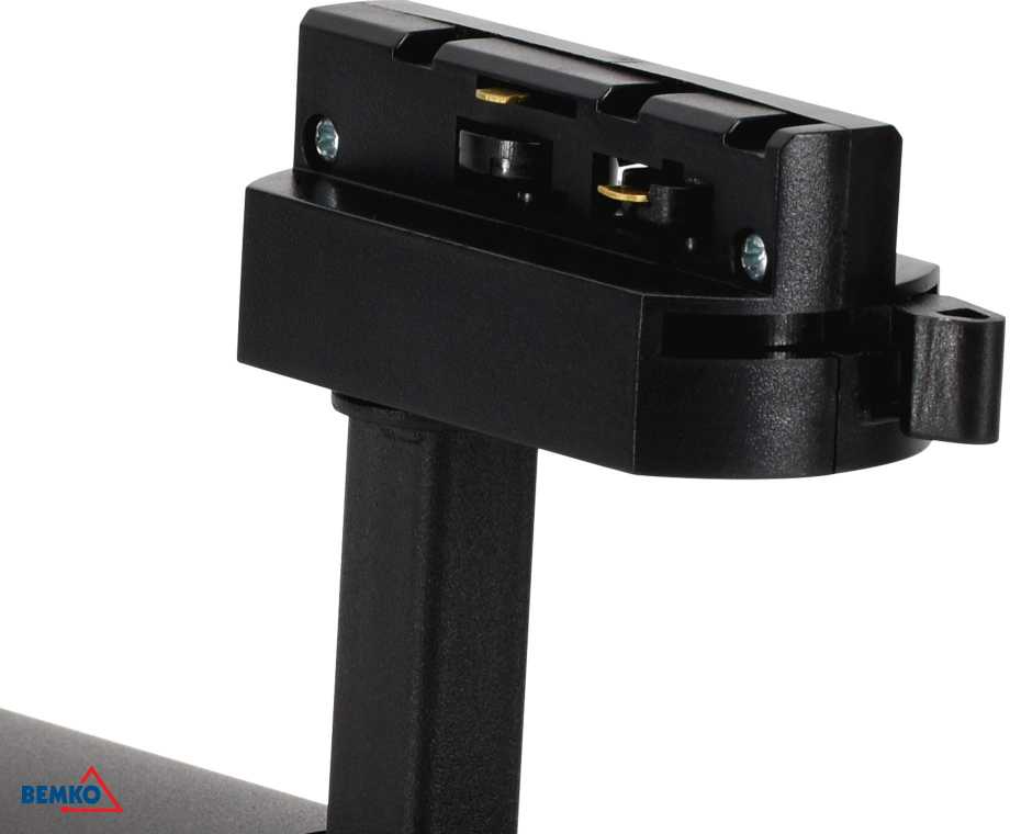 12W LED akcentinis šviestuvas į 1 fazės bėgelį VERKO, juodas, 3000K