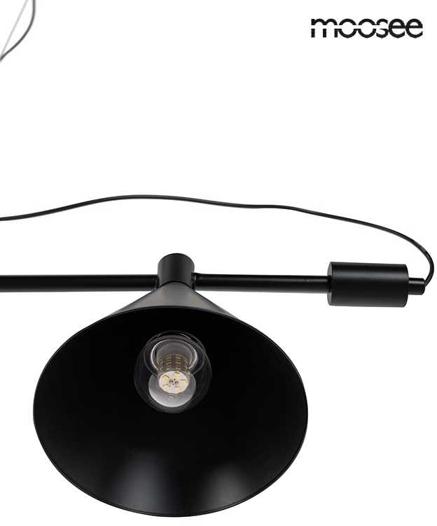12W LED + E27 pakabinamas šviestuvas TECHNICS, juodas, 3000K, lemputė parduodama atskirai