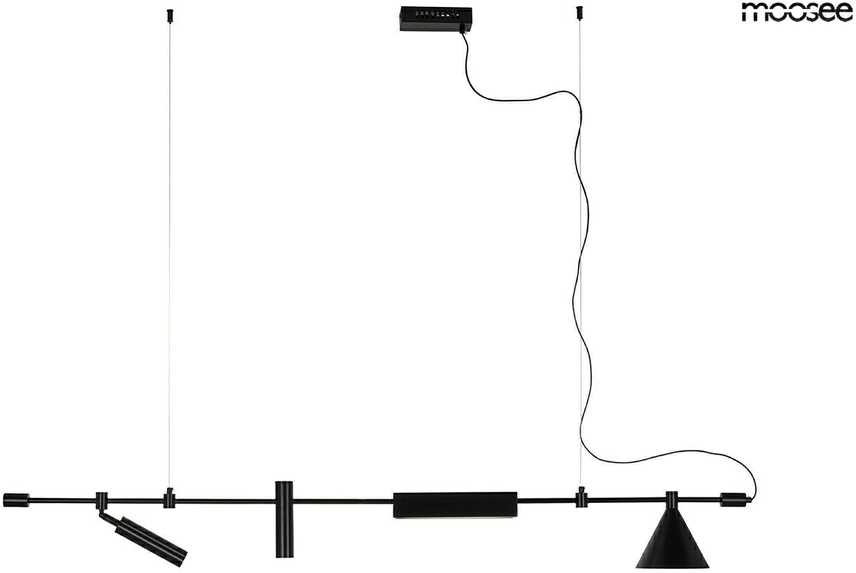 12W LED + E27 pakabinamas šviestuvas TECHNICS, juodas, 3000K, lemputė parduodama atskirai
