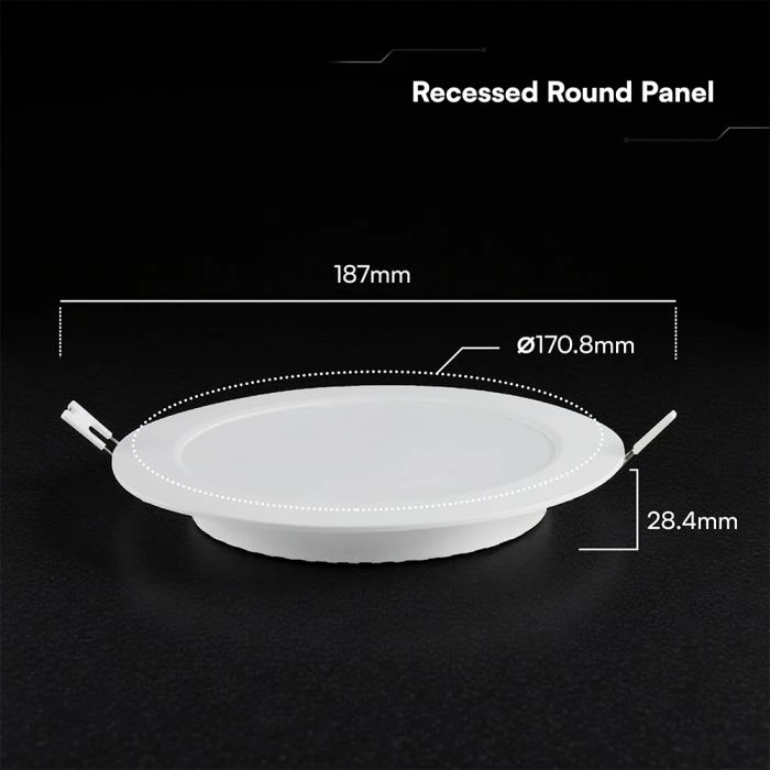 12W LED įleidžiama panelė, balta, 3000/4000/6500K, CREE LED chip