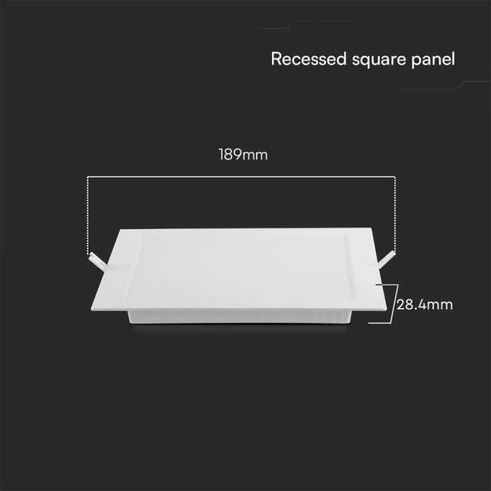 V-tac 12W LED įleidžiama panelė, balta, 4000K, SAMSUNG CHIP