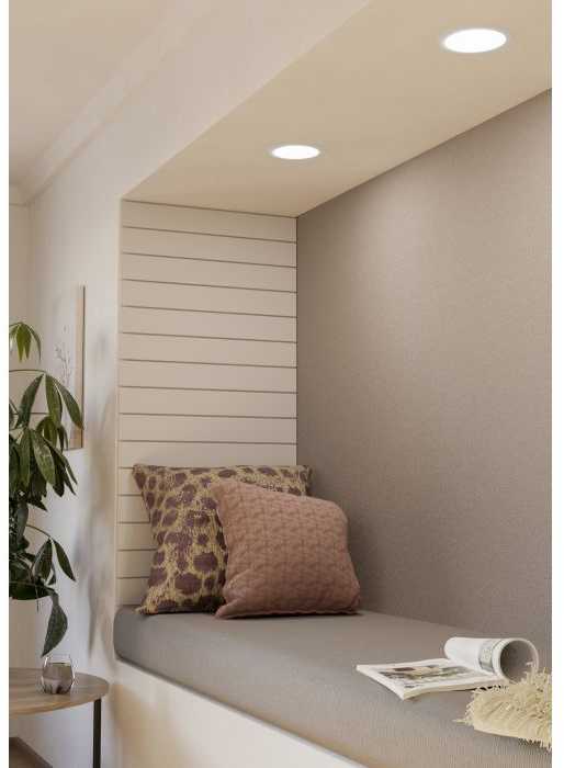 12W LED įleidžiama panelė FUEVA 5, balta, 3000K, dimeriuojama