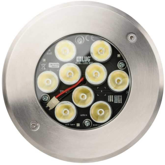 12W LED įleidžiamas lauko šviestuvas RUNA 2, juodu korpusu, 3000K, IP67, 45°