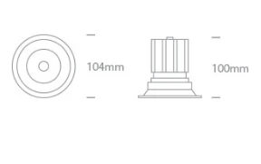 12W LED įleidžiamas pakreipiamas šviestuvas, baltas, 3000K, 11112TA/W/W