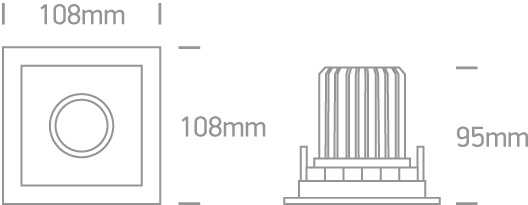 12W LED įleidžiamas pakreipiamas šviestuvas, baltas, 3000K, 51112H/W/W