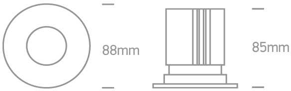 12W LED įleidžiamas, pakreipiamas šviestuvas, baltas, 3000/3500/4000K, dimeriuojamas, 11112/W/V