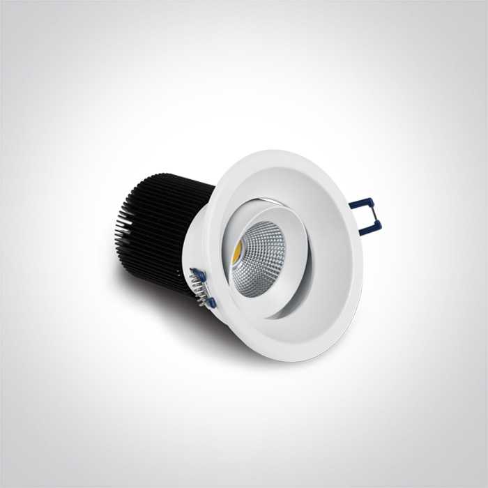 12W LED įleidžiamas pakreipiamas šviestuvas, baltas, 3000K, 11112TA/W/W
