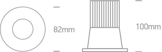 12W LED įleidžiamas šviestuvas, baltas, 2700K, 10112TP/W/EW
