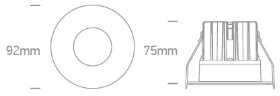 12W LED įleidžiamas šviestuvas, baltas, 3000/4000/5000K, 10112RA/W/V