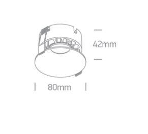 12W LED įleidžiamas šviestuvas, baltas, 3000/3500/4000K, 10112DX/W/V