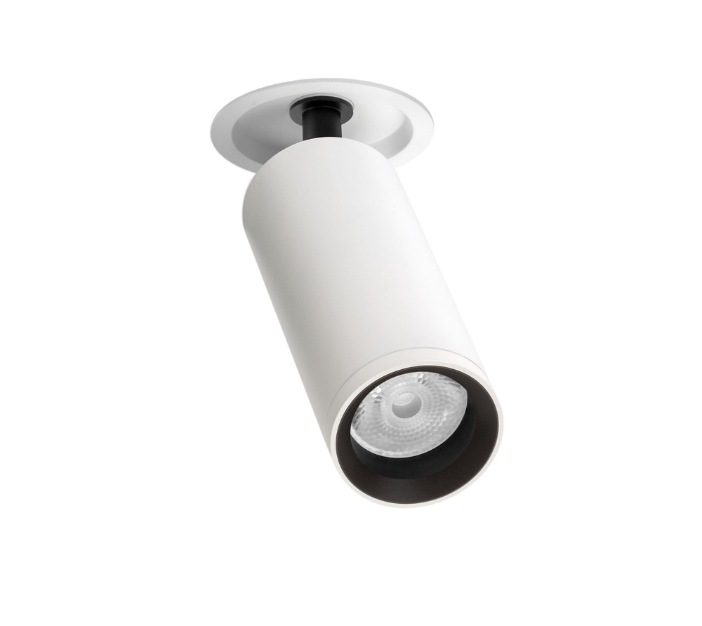 12W LED įleidžiamas šviestuvas FIT 50, baltu korpusu, 2700K, 15º, DALI