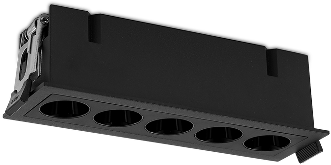 12W LED įleidžiamas šviestuvas INVISIBLE, juodas, 3000K, dimeriuojamas, E3980000NDP
