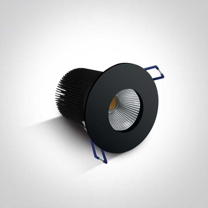 12W LED įleidžiamas šviestuvas, juodas, 3000K, 10112P/B/W