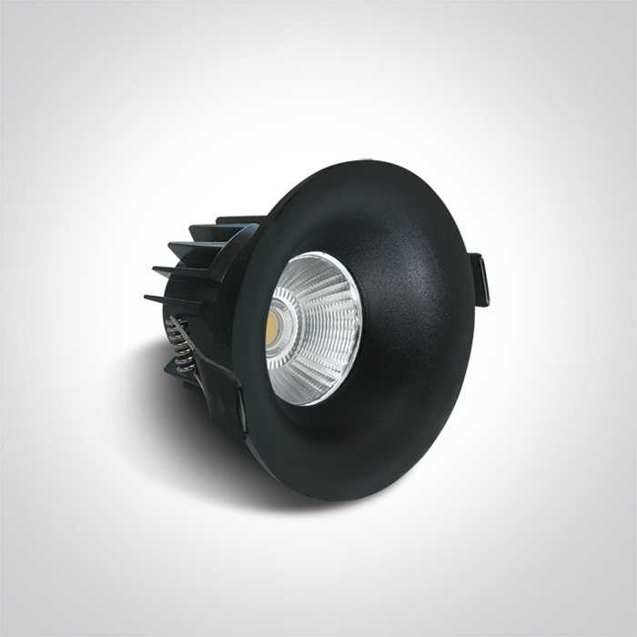 12W LED įleidžiamas šviestuvas, juodas, 3000K, 10112R/B/W