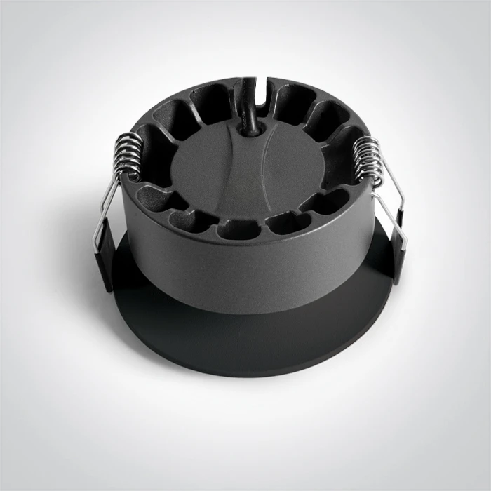 12W LED įleidžiamas šviestuvas, juodas, 3000/3500/4000K, 10112DX/B/V