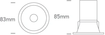 12W LED įleidžiamas šviestuvas, juodas, 3000/4000/5000K, 10112D/B/V