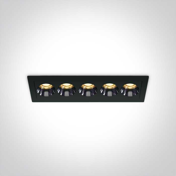12W LED įleidžiamas šviestuvas, juodas, 3000K, 50012H/B/W