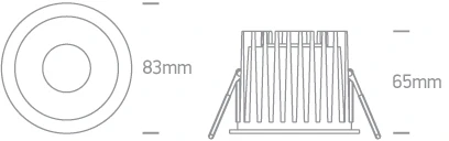 12W LED įleidžiamas vidaus/lauko šviestuvas, juodas, 3000/3500/4000K, IP65, 10112G/B/V