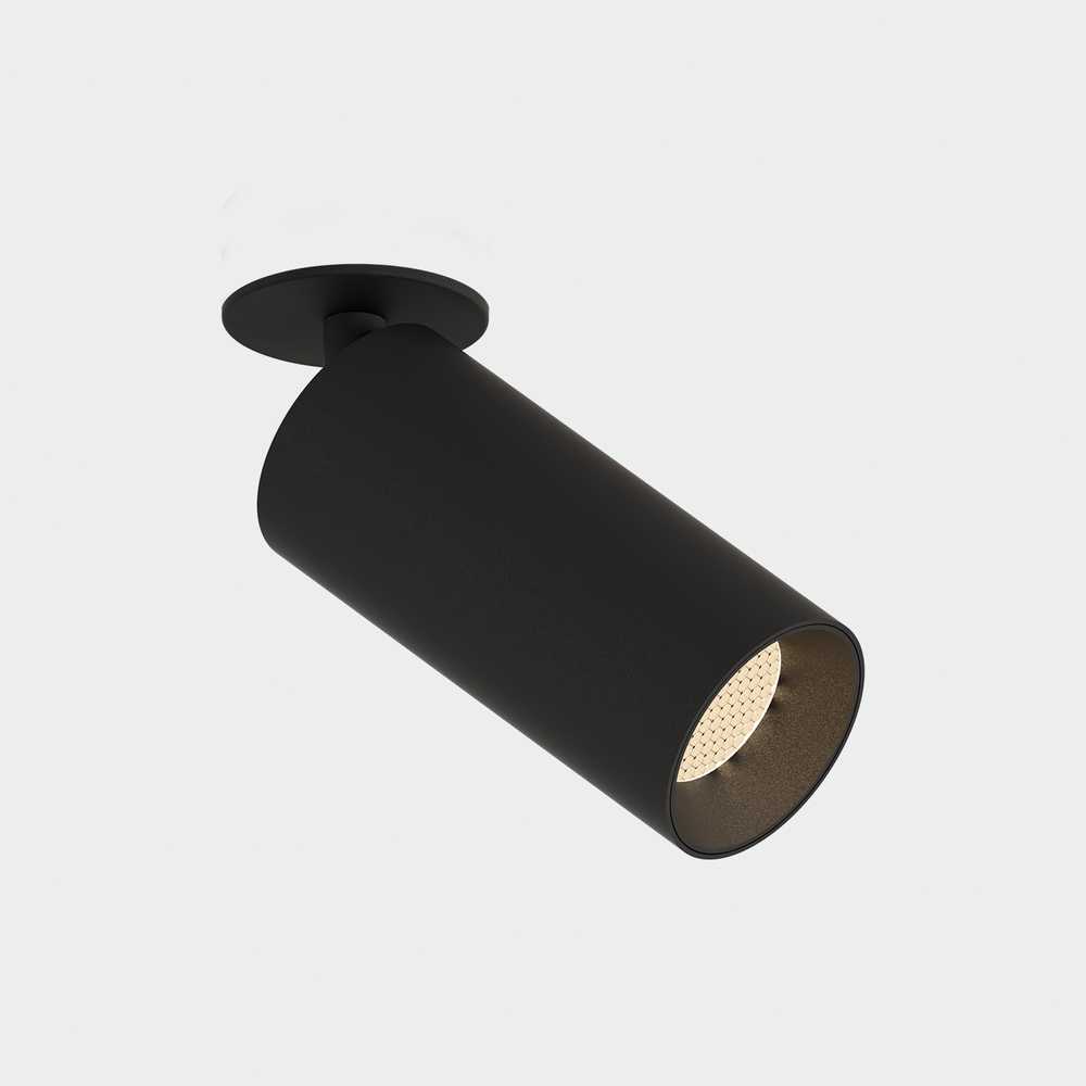 12W LED įleidžiamo montavimo akcentinis šviestuvas PIPE, juodas, 4000K, dimeriuojamas, E3986010NDT